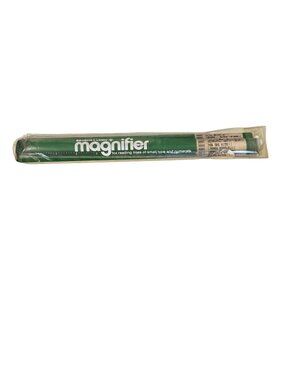 Vintage Bausch & Lomb Magnifier Reading Bar Green Plastic In Original Package